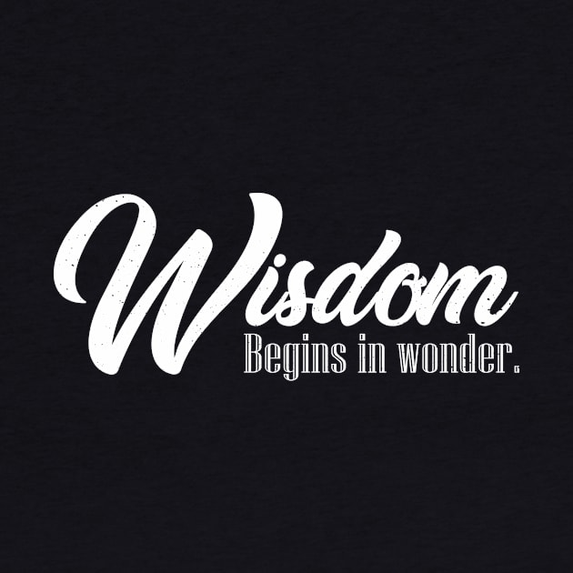 'Wisdom Begins In Wonder' Radical Kindness Shirt by ourwackyhome